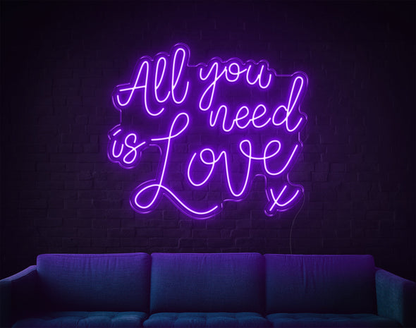 All You Need Is Love V2 LED Neon Sign
