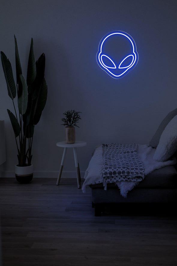 Alien head LED neon sign