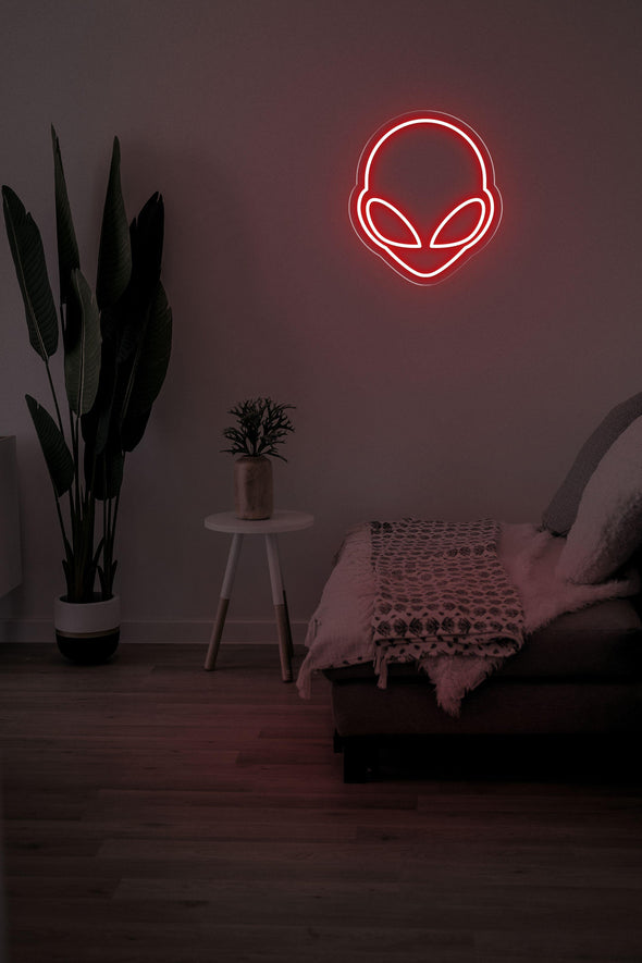 Alien head LED neon sign