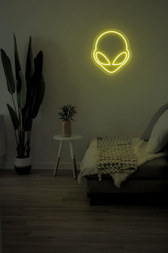 Alien head LED neon sign