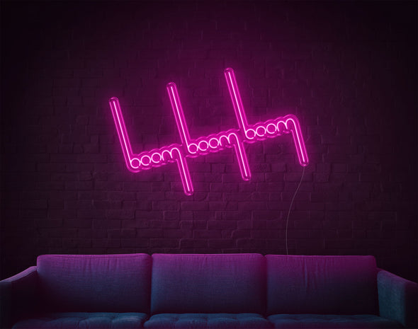 Boom Boom Boom LED Neon Sign