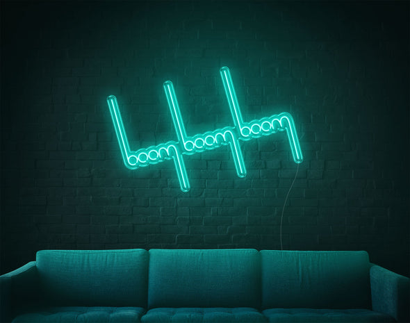 Boom Boom Boom LED Neon Sign