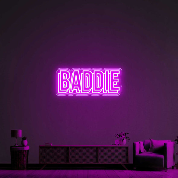 Baddie Double LED Neon Sign