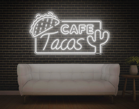 Cafe Tacos LED Neon Sign