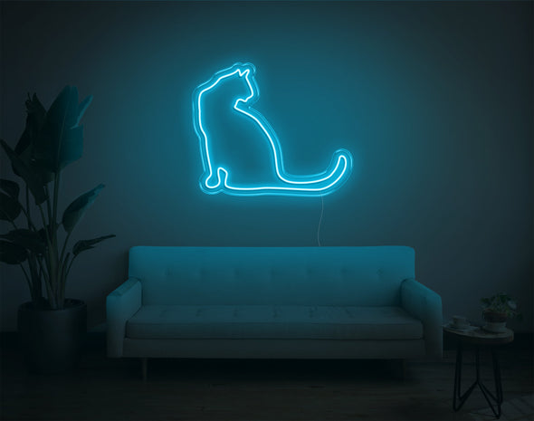 Cat Looking Back LED Neon Sign