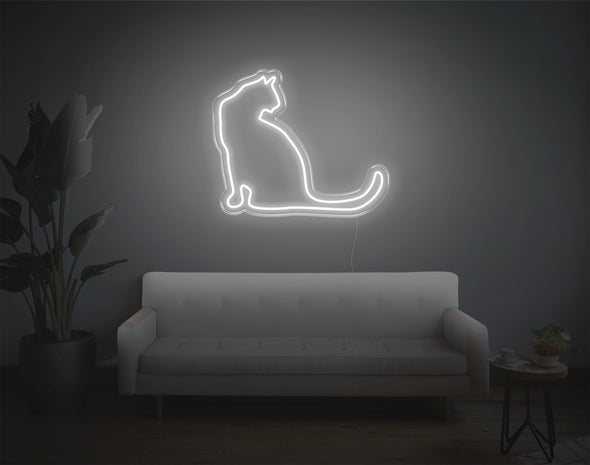 Cat Looking Back LED Neon Sign