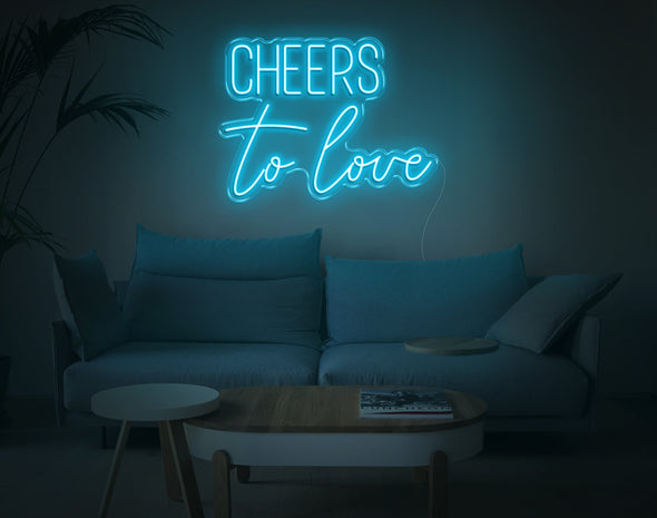 Cheers To Love LED Neon Sign