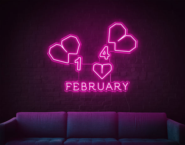 February LED Neon Sign