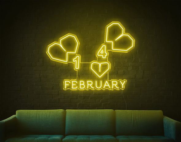 February LED Neon Sign