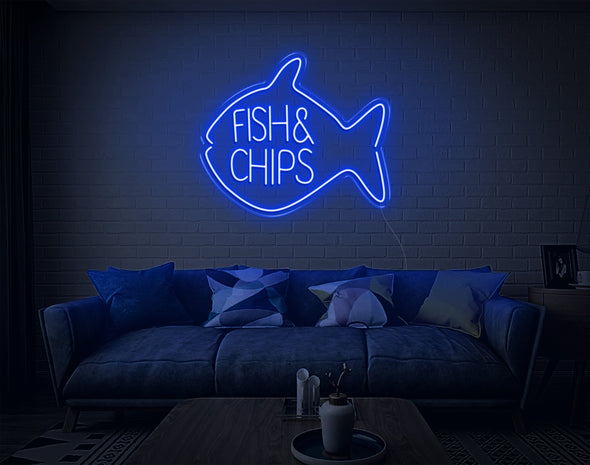 Fish & Chips LED Neon Sign