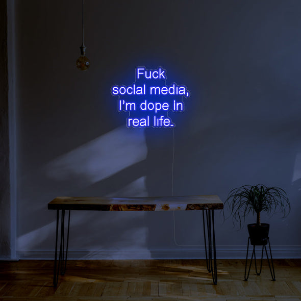 Fuck Social Media LED Neon Sign