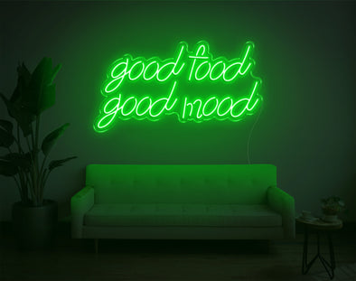 Good Food Good Mood LED Neon Sign