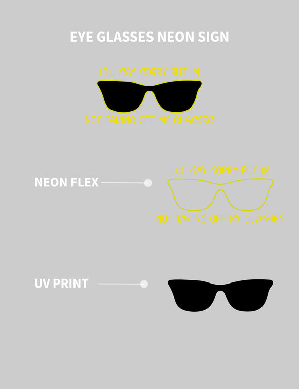 I'm Sorry Sunglasses LED Neon Sign