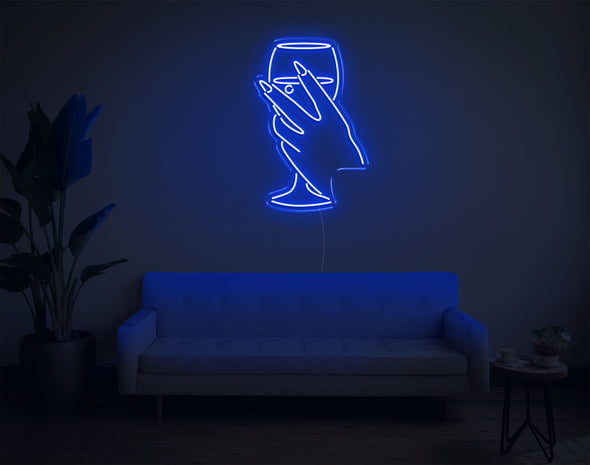 Hand And Drink LED Neon Sign