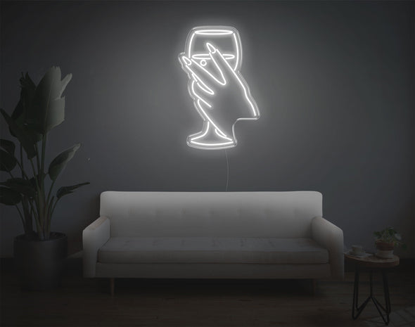 Hand And Drink LED Neon Sign