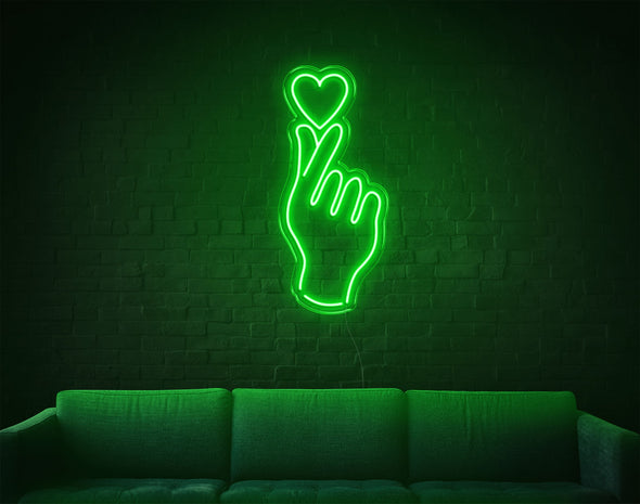 Hand And Heart LED Neon Sign
