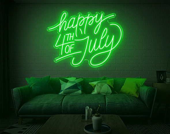 Happy 4Th Of July LED Neon Sign
