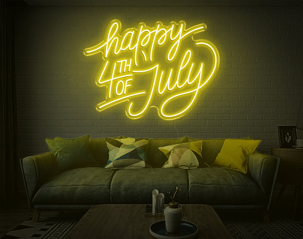Happy 4Th Of July LED Neon Sign