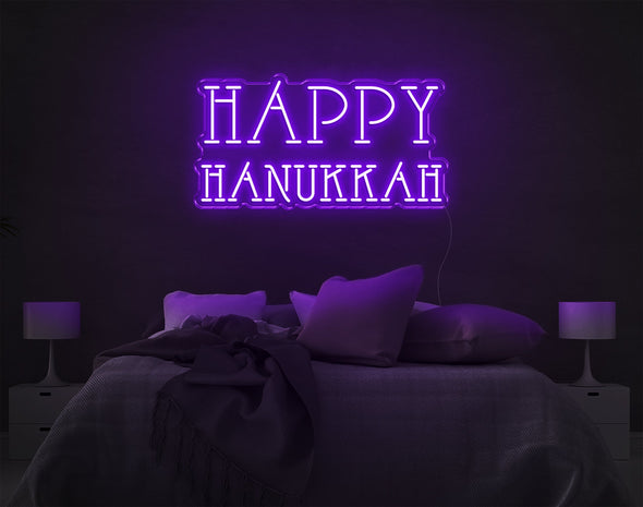 Happy Hanukka V1 LED Neon Sign