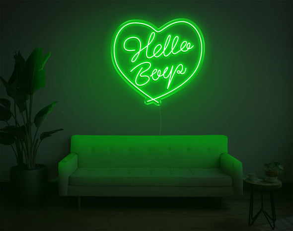Hello Boys LED Neon Sign