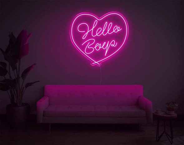 Hello Boys LED Neon Sign