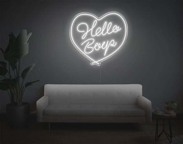 Hello Boys LED Neon Sign