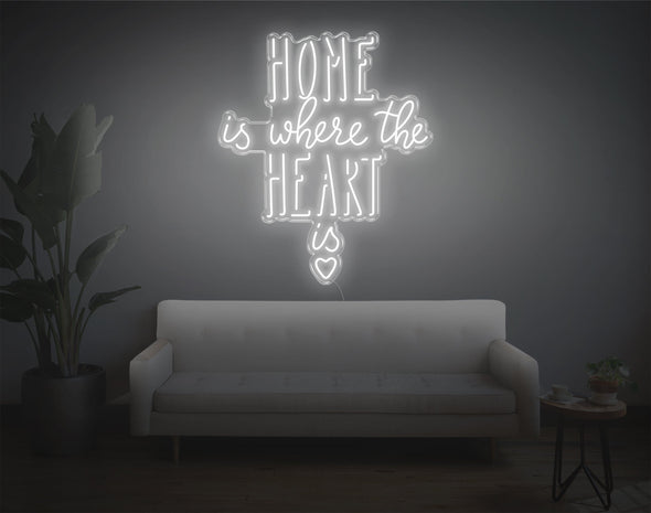 Home Is Where The Heart Is V2 LED Neon Sign