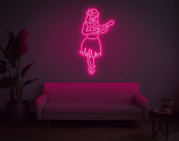 Hula Girl LED Neon Sign