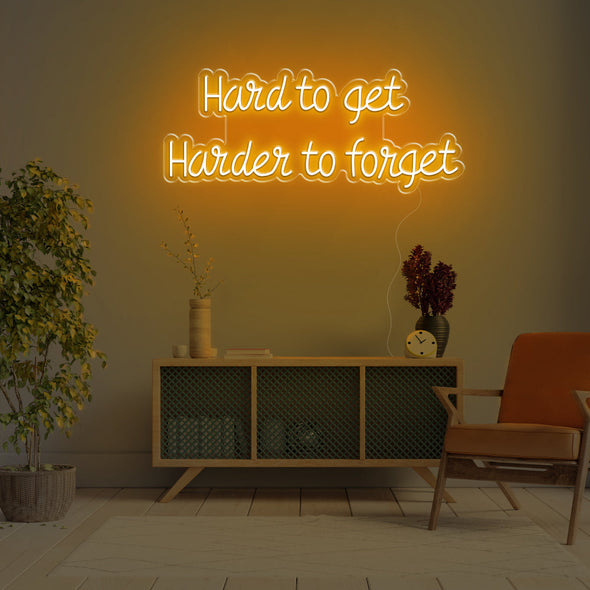 Hard To Get Harder To Forget LED Neon Sign