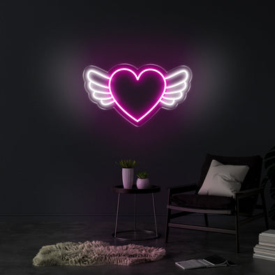 Heart Wings LED Neon Sign