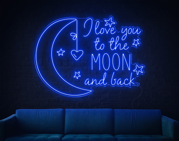 I Love You To The Moon And Back LED Neon Sign