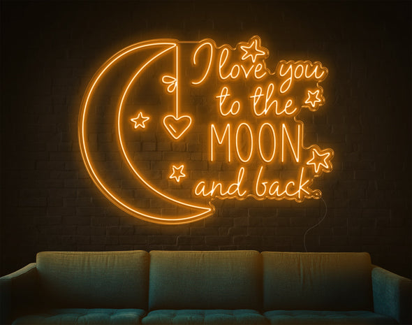 I Love You To The Moon And Back LED Neon Sign