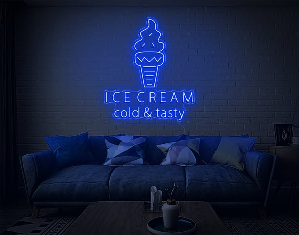 Ice Cream Cold & Tasty LED Neon Sign