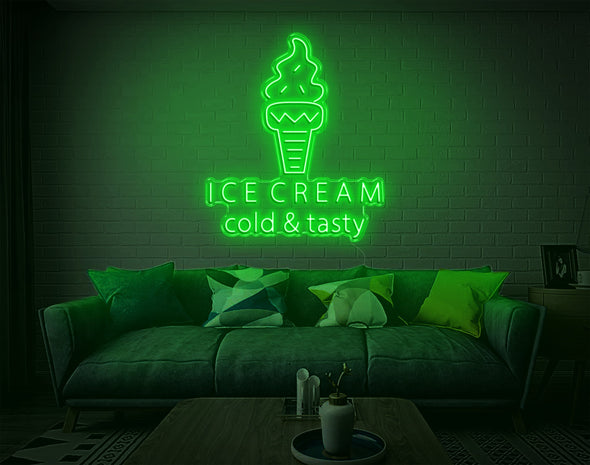 Ice Cream Cold & Tasty LED Neon Sign