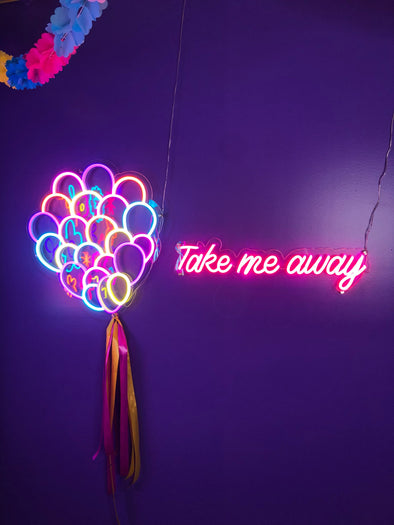 Take Me Away LED neon sign