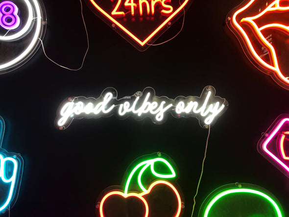 Good Vibes Only LED neon sign