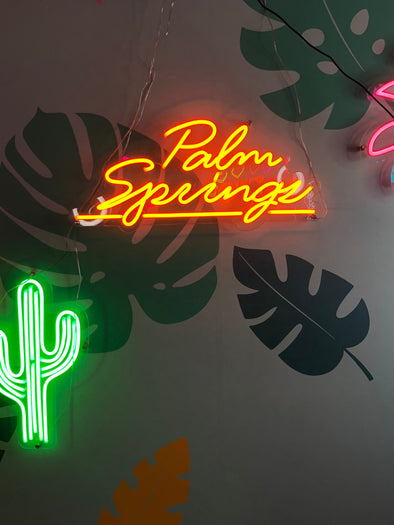 Palm Springs Orange LED neon sign