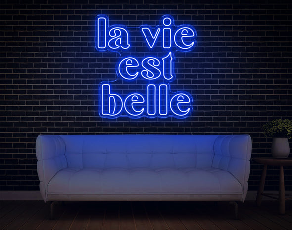 La Vie Est Belle LED Neon Sign