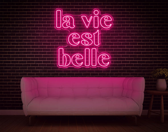 La Vie Est Belle LED Neon Sign