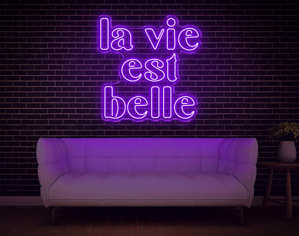 La Vie Est Belle LED Neon Sign