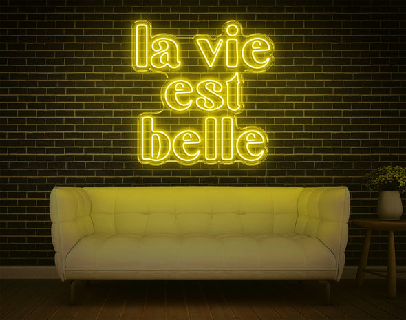 La Vie Est Belle LED Neon Sign