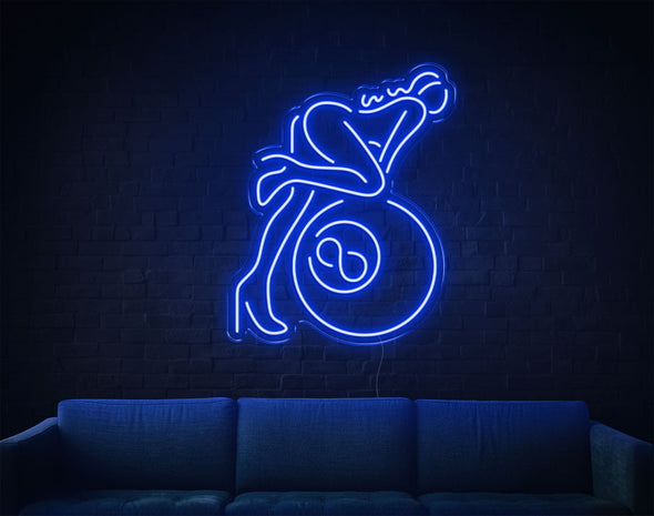 Lady Billiard LED Neon Sign