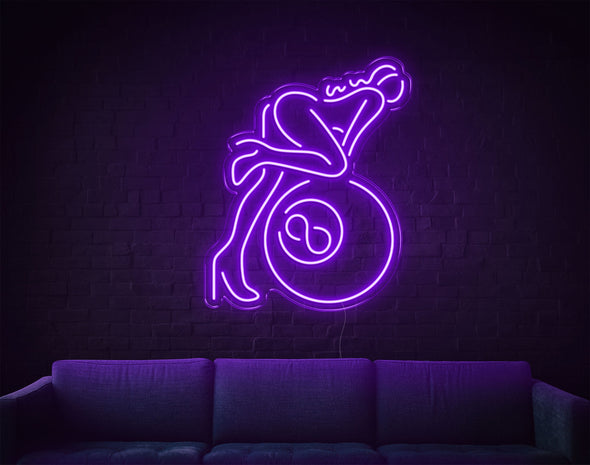 Lady Billiard LED Neon Sign