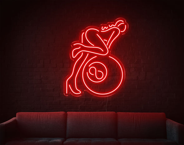 Lady Billiard LED Neon Sign