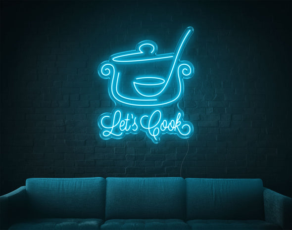 Lets Cook LED Neon Sign