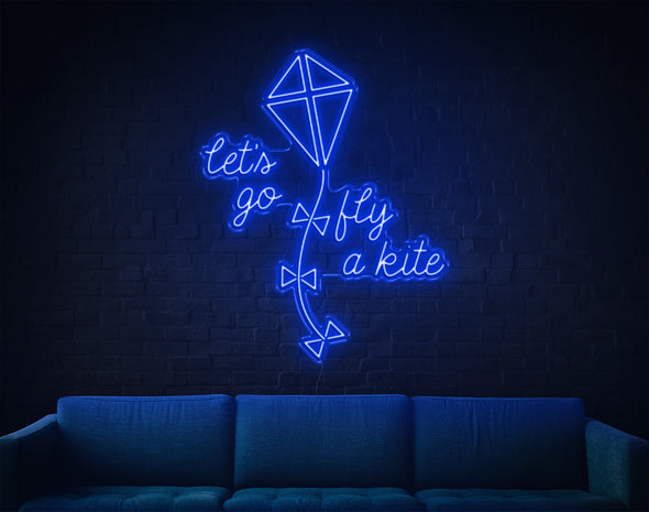 Let's Go Fly A Kite LED Neon Sign