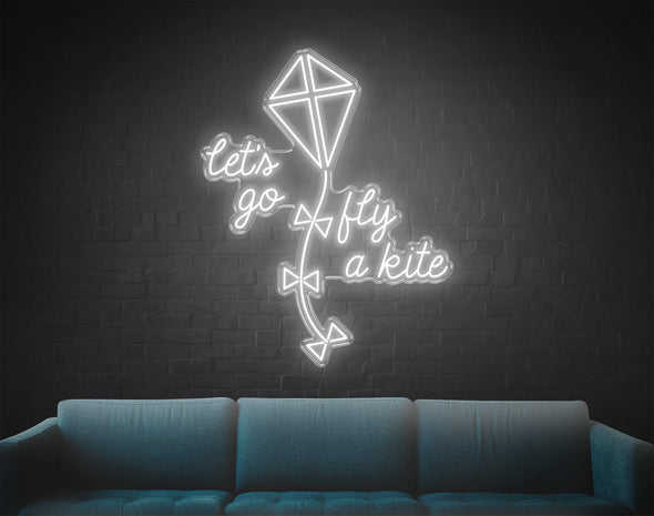 Let's Go Fly A Kite LED Neon Sign