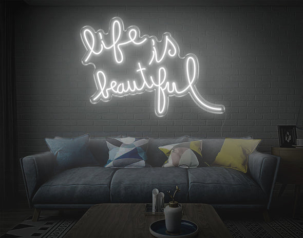 Life Is Beautiful LED Neon Sign