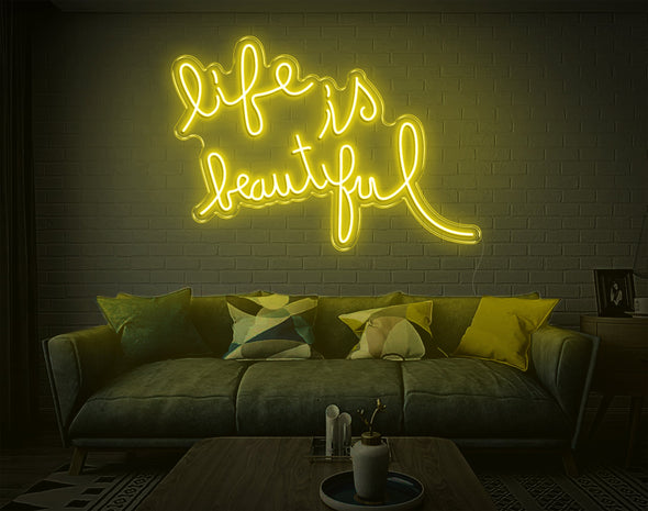 Life Is Beautiful LED Neon Sign