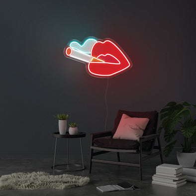 Lips Smoke LED Neon Sign